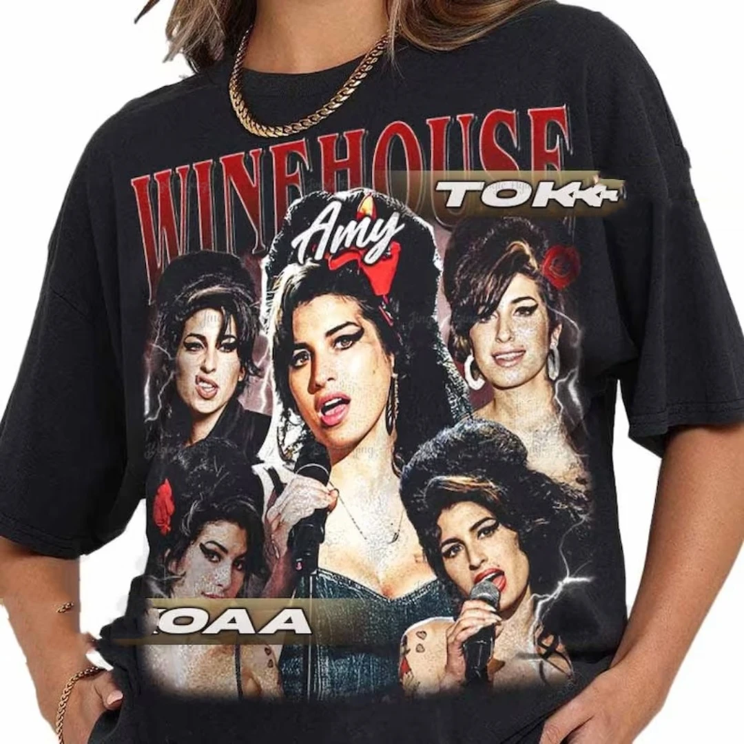 Limited Amy Winehouse camisa Vintage Unisex, sudadera estética de homenaje artístico Meme