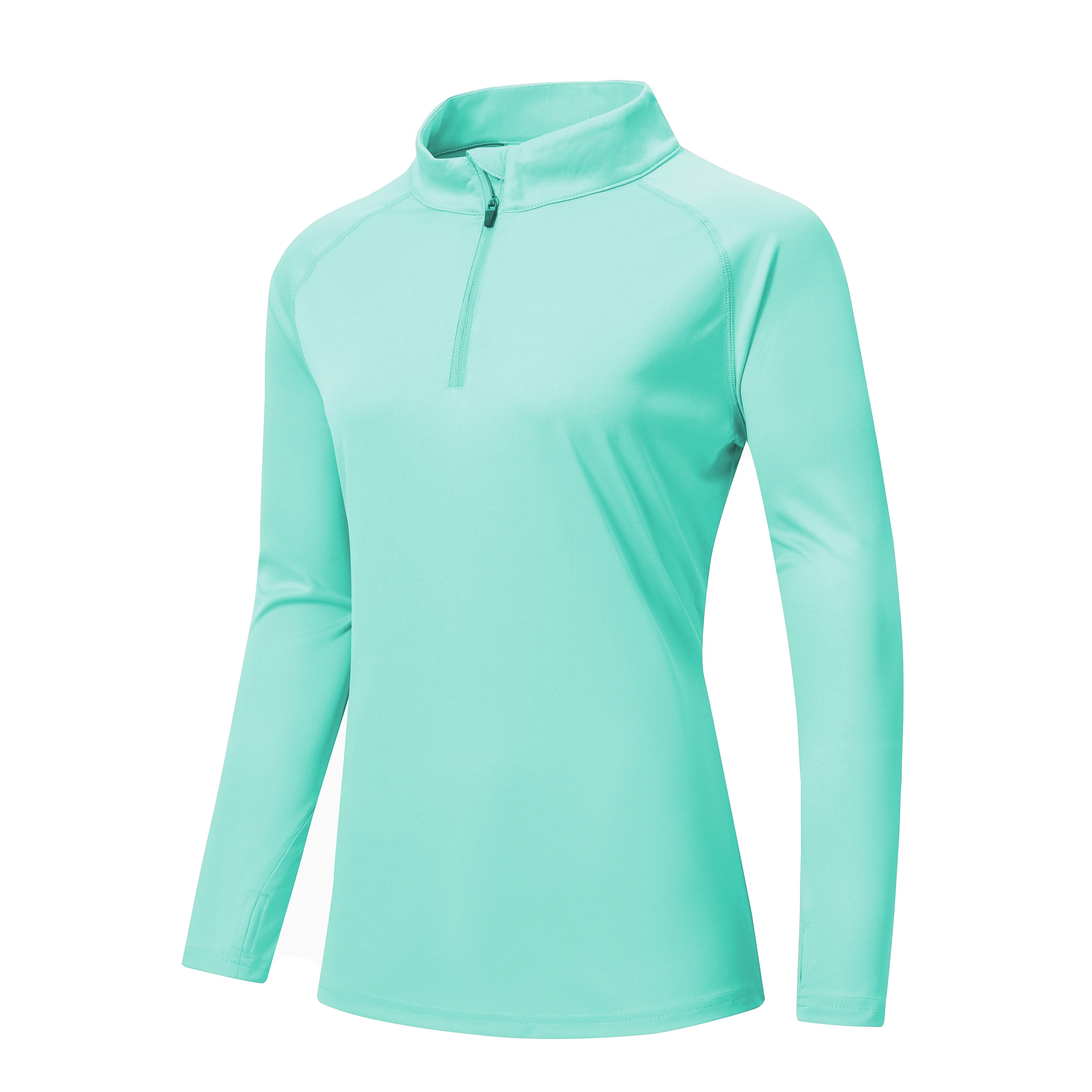 Women UPF 50+ Rash Guard Sport Shirt Lightweight Long Sleeve 1/4 Shirt Fishing Swim Workout Shirt Beach Outdoor SPF UV T-shirt