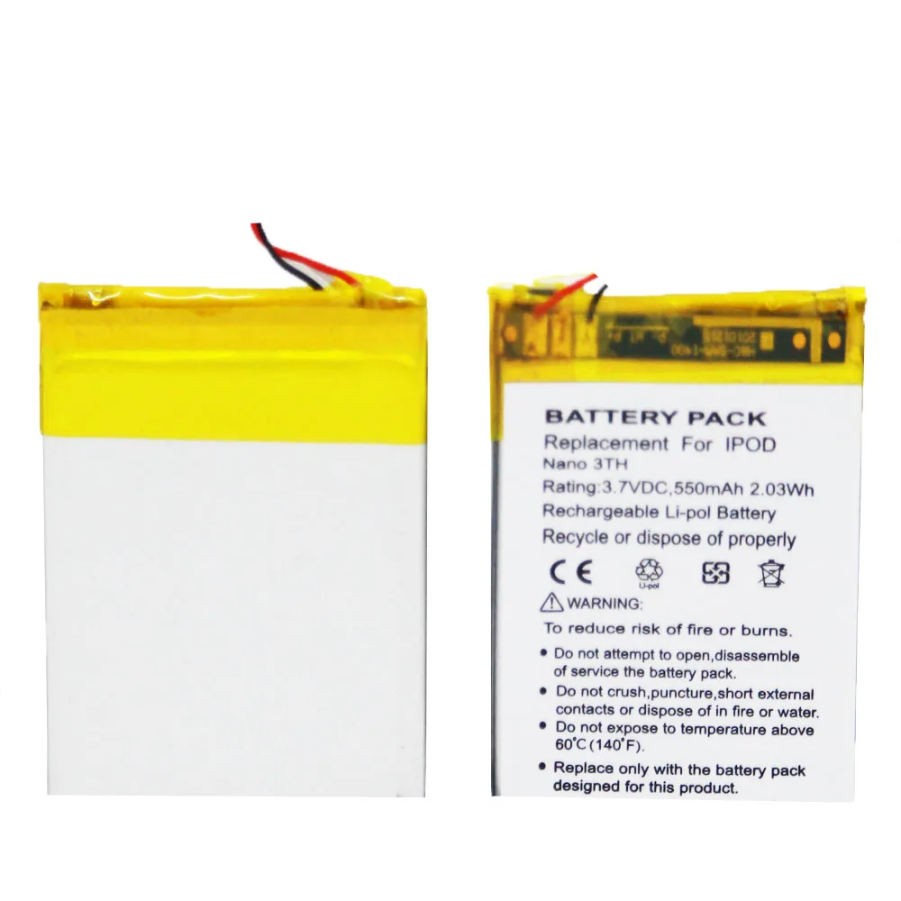 Original Replacement Battery For Apple ipod Nano 3 616-0337 3G 3rd 3Gen Generation 3TH MP3 A1236 Nano3 Battery + Free Tools image 5