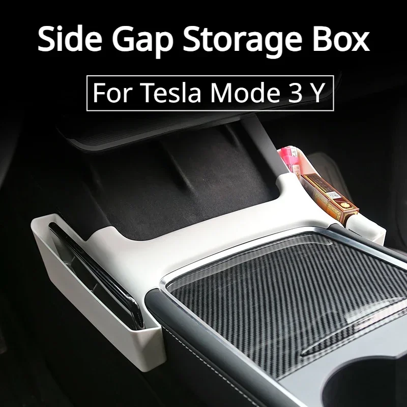 Seitliche Lücke Aufbewahrung sbox für Tesla Modell 3 y Mittel konsole Armlehne beide Seiten Telefon Organizer Aufbewahrung sbox modely Autozubehör