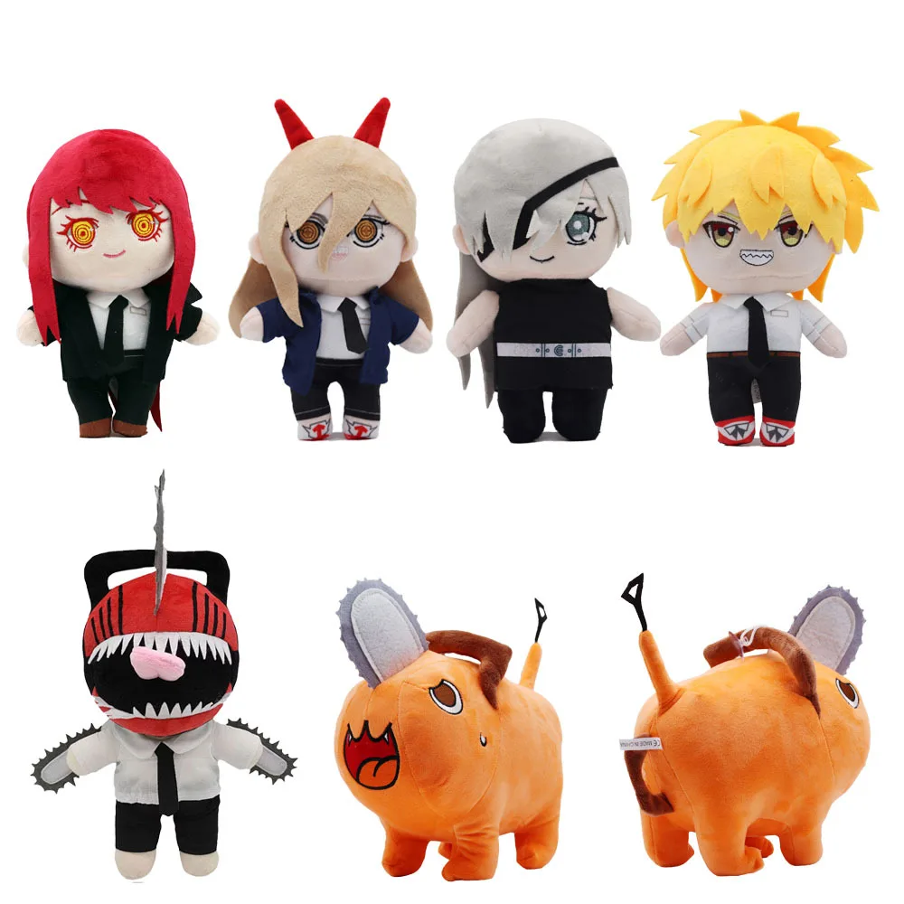 10-40cm Anime Plush Doll Toy Makima Power Higashiyama Kobeni Angel Devil Hayakawa Aki Mitaka Asa Reze Cute Soft Stuffed Pillow