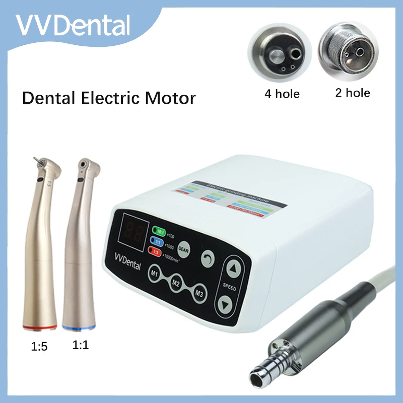 

Dental Electric Brushless LED Micro Motor Internal Water Spray 1:5/1:1 Contra Angle Fiber Optic Increasing Handpiece Dental Tool