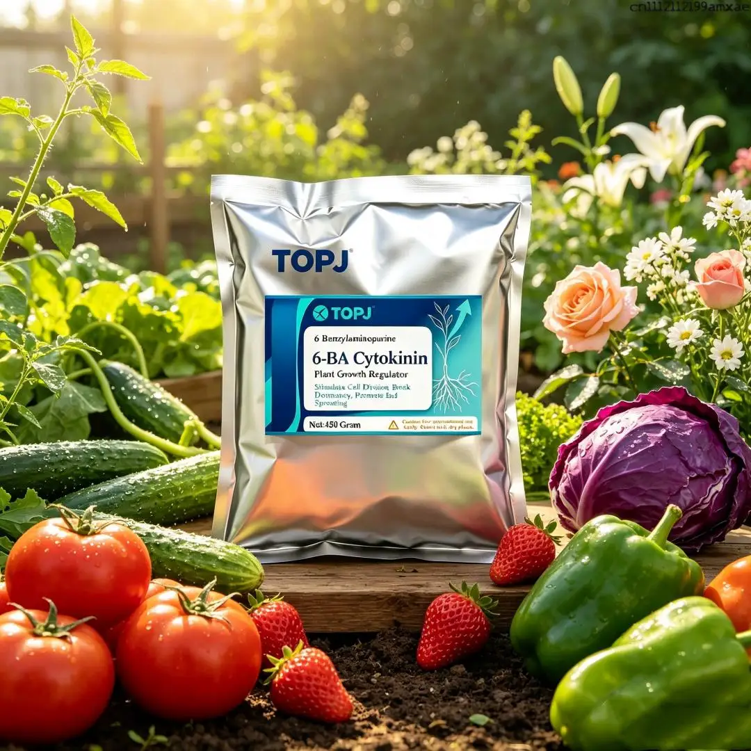 TOPJ Horticulture Fertilizer 6-BA 6-Benzylaminopurine Powder, Poorly Soluble In Water, For Flower Fruit Vegetable Gardening Use