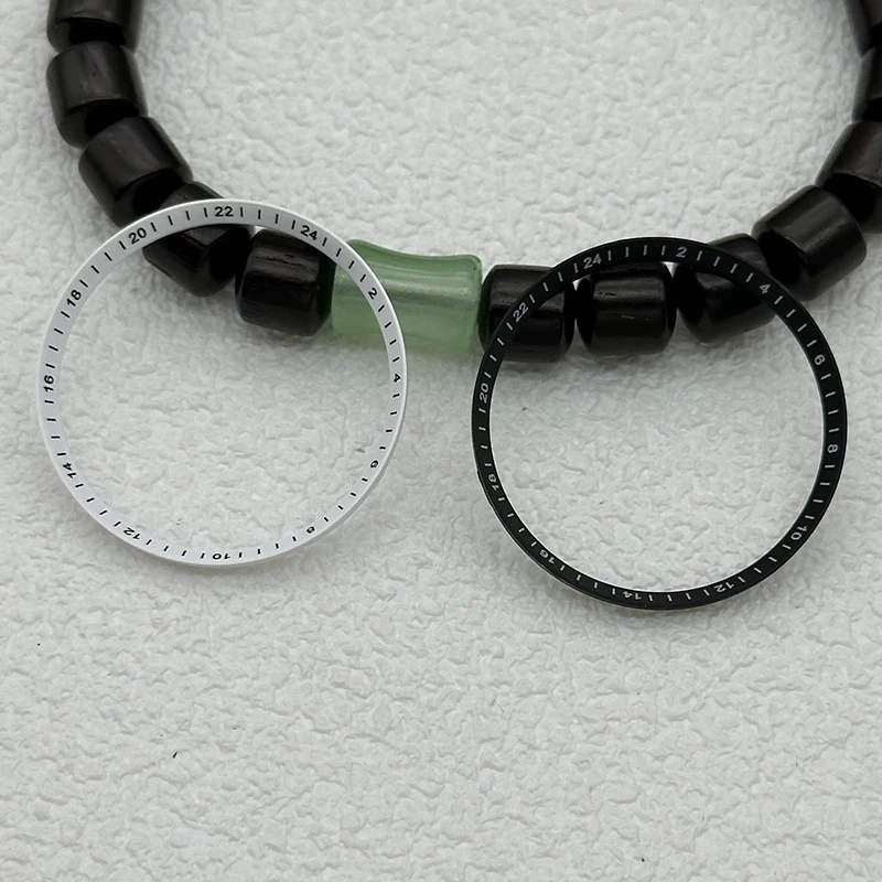 30.5 mm X 27.5 mm Watch Bezel Ring Compatible SKX007 SKX009 SRPD Cases Plastic Bezel Compatible NH35 NH36 Watch Case Index Ring - view 4