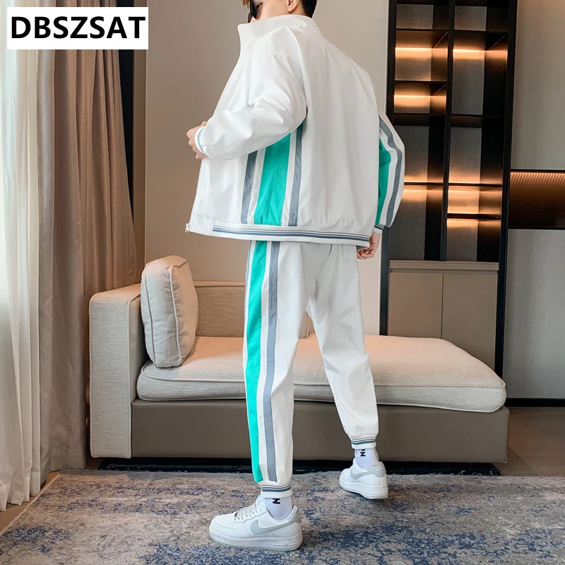 Streetwear 2025  Hoodie Suit Spring Autumn Men's Jacket and Harem Pants Loose Hip Hop Tracksuit  Sweatpants Jacket Clothing