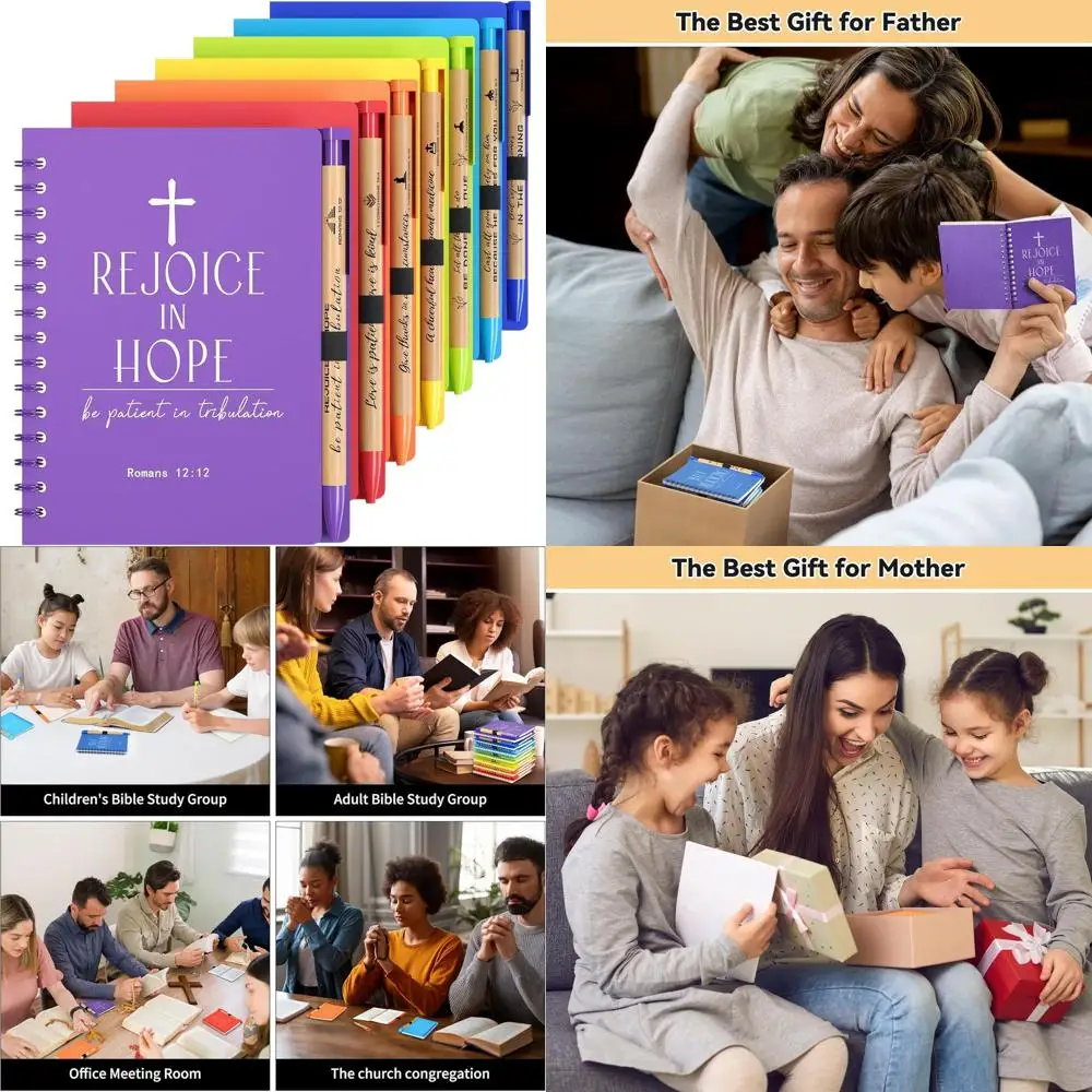 Bulk 56-Set Multicolor Christian Prayer Journals: Small Spiral Notebooks & Pens for Church, Inspirational Gifts, and Bible Studi