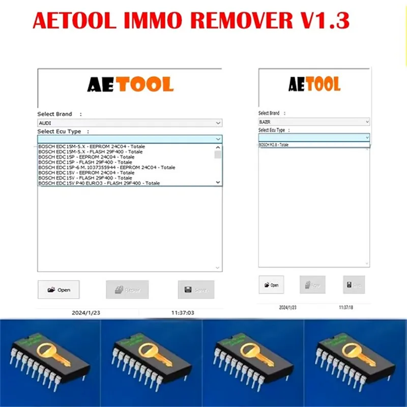 

New AETOOL IMMO REMOVER V1.3+Logiciel Immo Meucci V3.1 SoftWare Reset Unlock Remove Turn OFF Immo CODE ECU Dump Calculate PIN