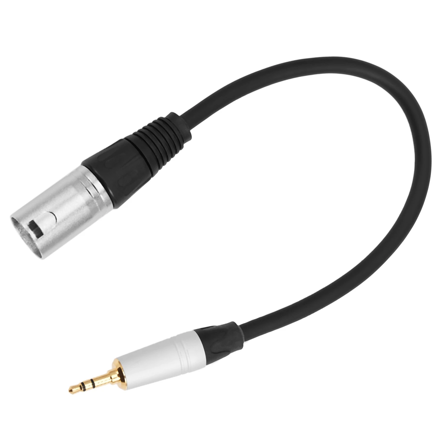 0.3 Meters 3.5Mm Male Jack Plug to 3 Pin Xlr Male Shielded Stereo Cable for Microphone Audio Record