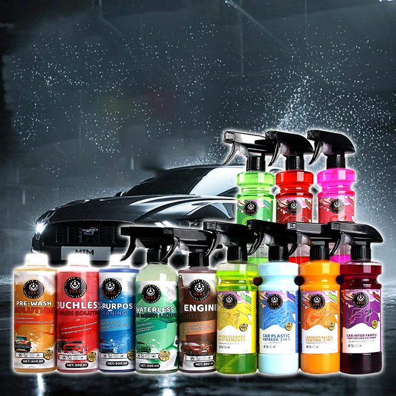 Factory Customization 12Pcs Car Wash Care Kit Auto Detailing Set Microfiber Towel Wash Mitt Wheel Engine Cleaner