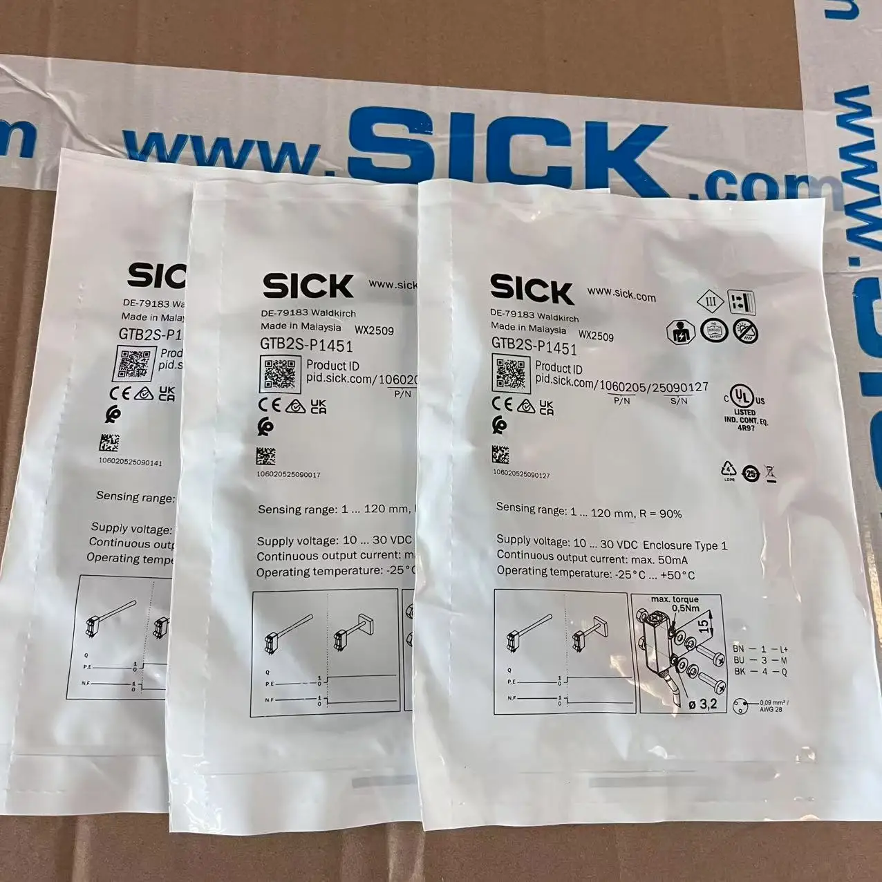 

Sick Diffuse Photoelectric Sensor GTB2S-P1451 Order Number 1060205 Sensor New In Stock Brand Original Genuine