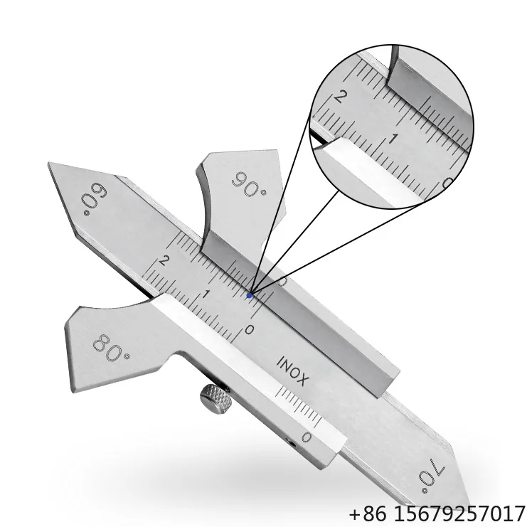 DEM WG042 High Quality Stealness Steel Vernier Weld Seam Bead Ulnar Type Inspection Welding Gauge