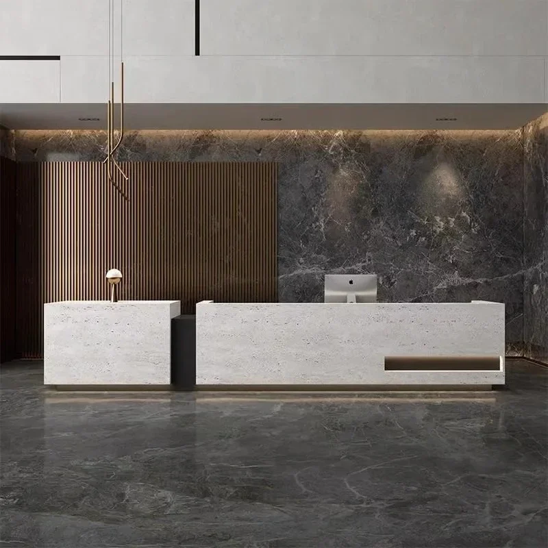 مكاتب استقبال فاخرة للتجميل، أرفف حديثة، مطعم، مكاتب استقبال بسيطة، شركة جمالية، أثاث عصري Mostrador #1