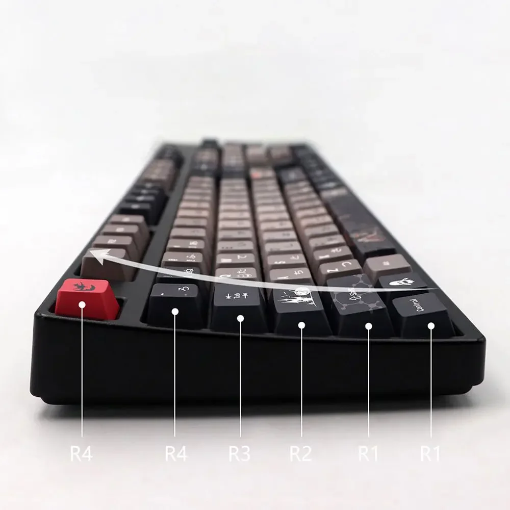 135 Keys Halloween Full Set Keycaps Cherry Height PBT Thermal Sublimation For 61 68 75 87 96 98 100 104 108 Mechanical Keyboard