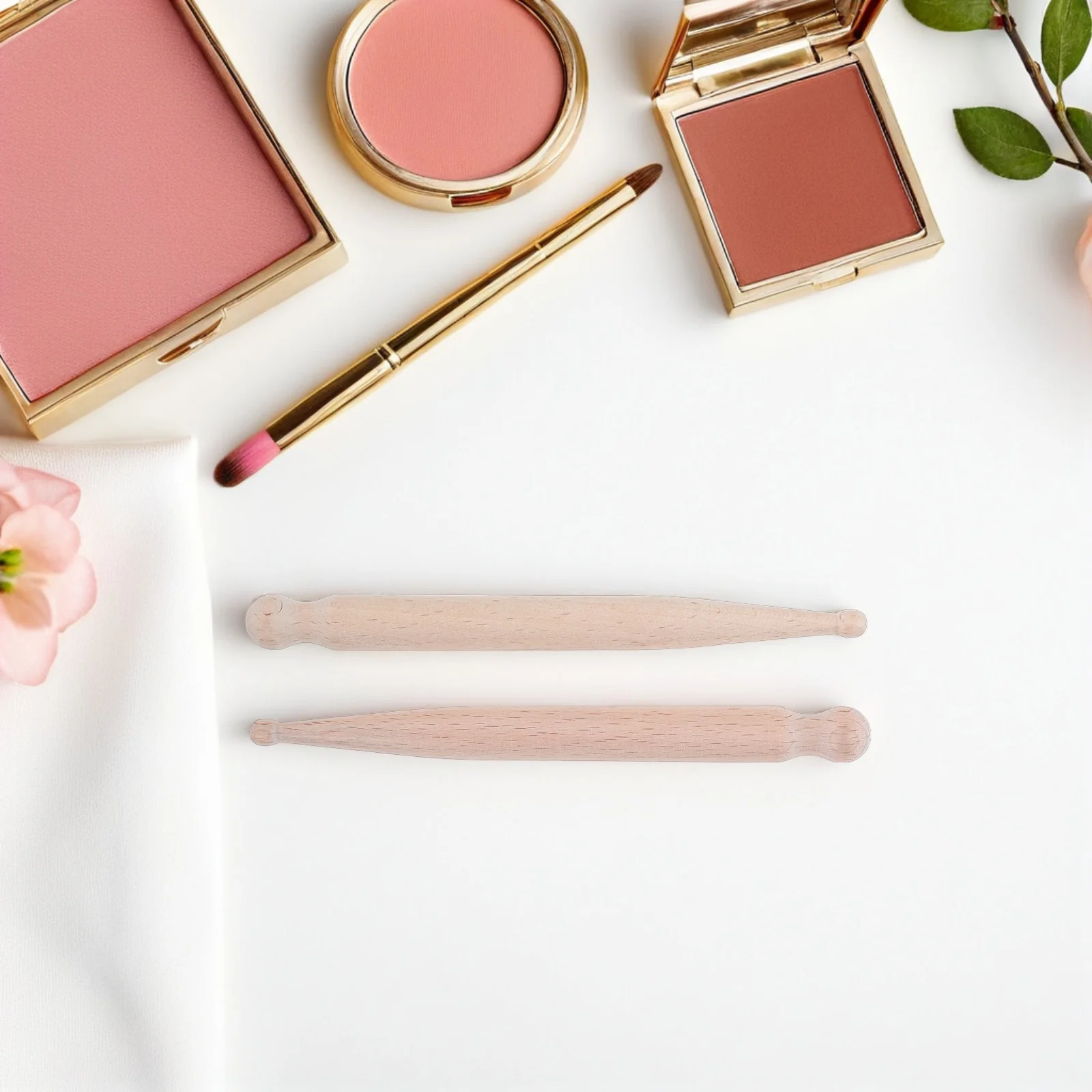 

2pcs Massage Stick: Wooden Acupoint Massager For Shoulder Neck Relief Solid Wood Body Roller For Home Office, Back Foot Hand