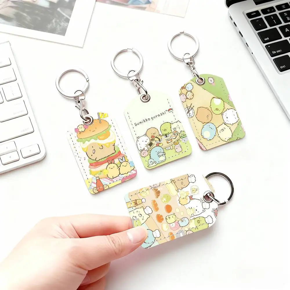 Cartoon S-Sumikko G-Gurashi Card Holder Suitable For Bank Access Library  Parking Bus Subway And Keychain
