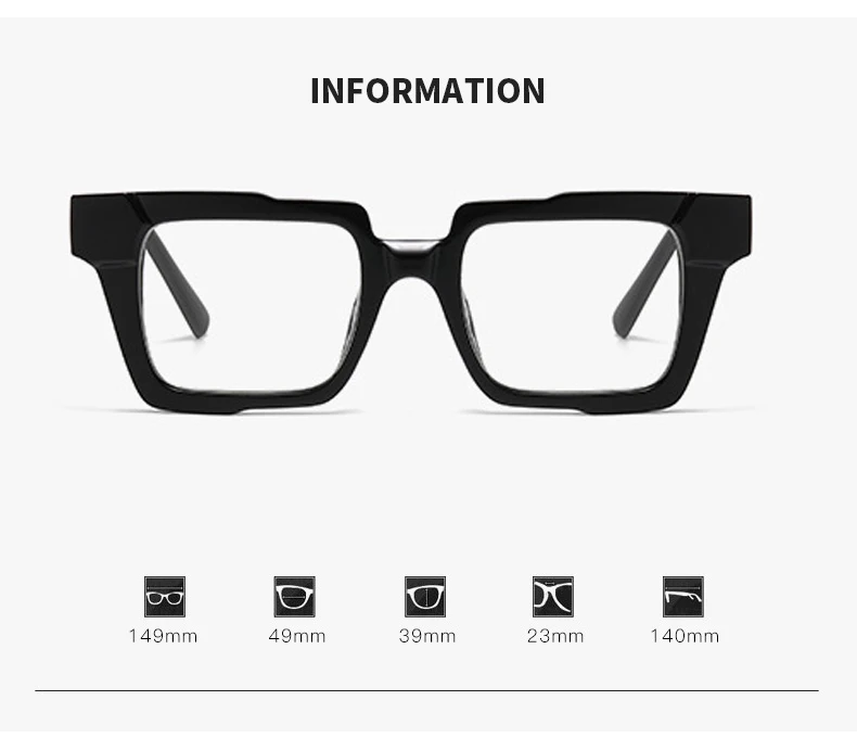 Lichtempfindlicher, farbwechselnder Spiegel, personalisierter, farbblockierender, flacher, heller Spiegel, Retro-Myopiebrille mit quadratischem Rahmen 6132 – Detail 5