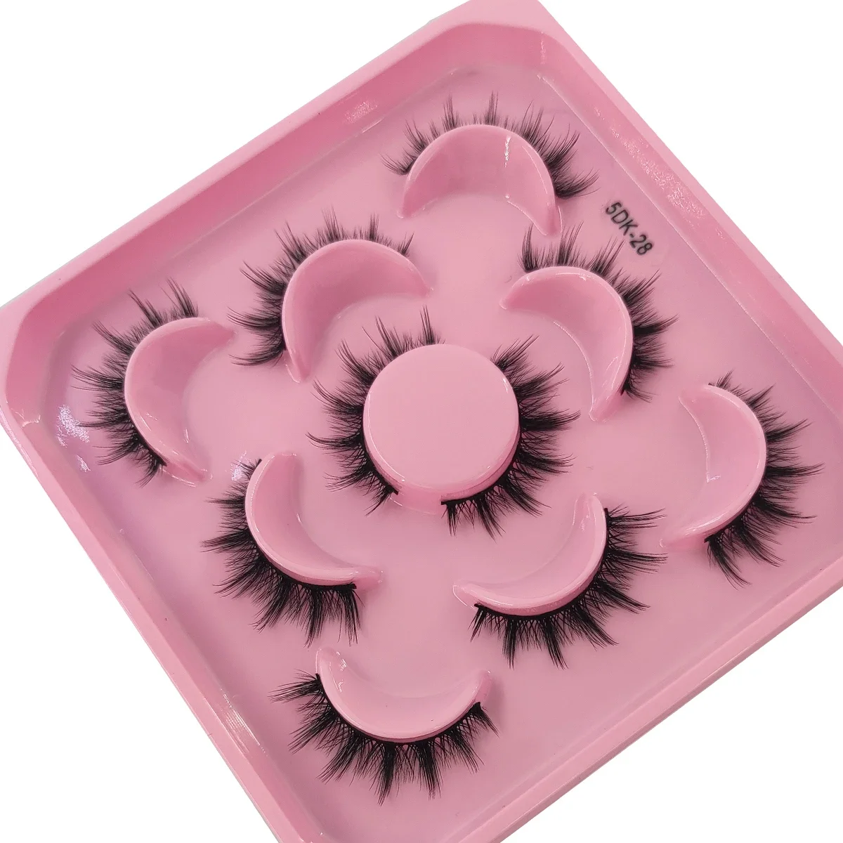 AMSDCN 5 pairs of artificial mink eyelashes for long-lasting natural dramatic eyelash extension beauty and makeup reusable