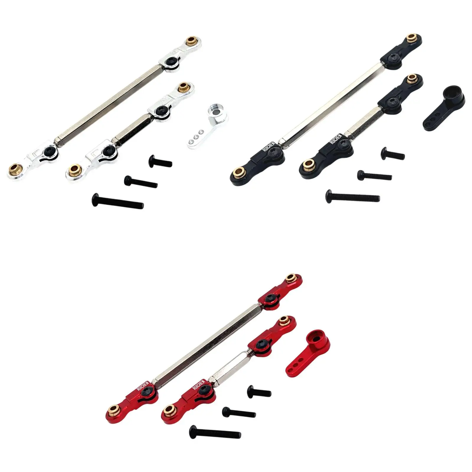 2 Pieces Steering Links with Servo Arm for H12Y H12Y+ 1:12 Scale Vehicles