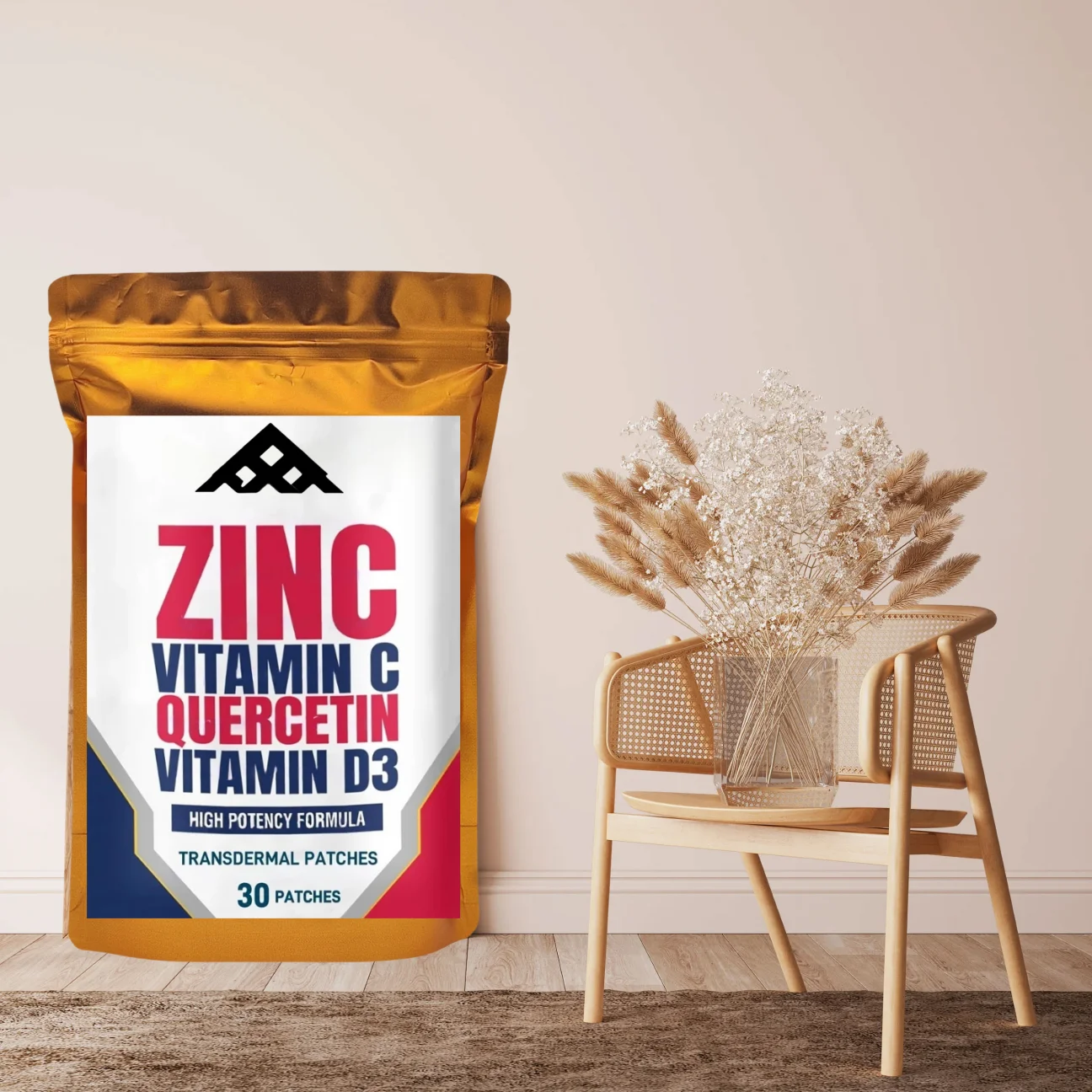 30 Patches Zinc Quercetin Transdermal Patches With Vitamin D And C Antioxidant Immune Support For Men And Women