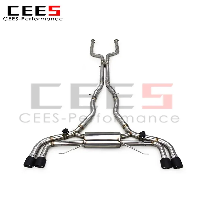 

Выхлопная труба CEES Catback для BMW X5M/X6M F95/F96 4.4TT 2020-2024, выхлопная труба из нержавеющей стали, система глушителя выхлопной трубы с OPF