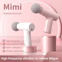 Muscle Mini Pink Massage Gun Deep Tissue Handheld Massage Gun Therapy Gun Fascia Gun Massagegun Massagers Handheld Deep Tissue