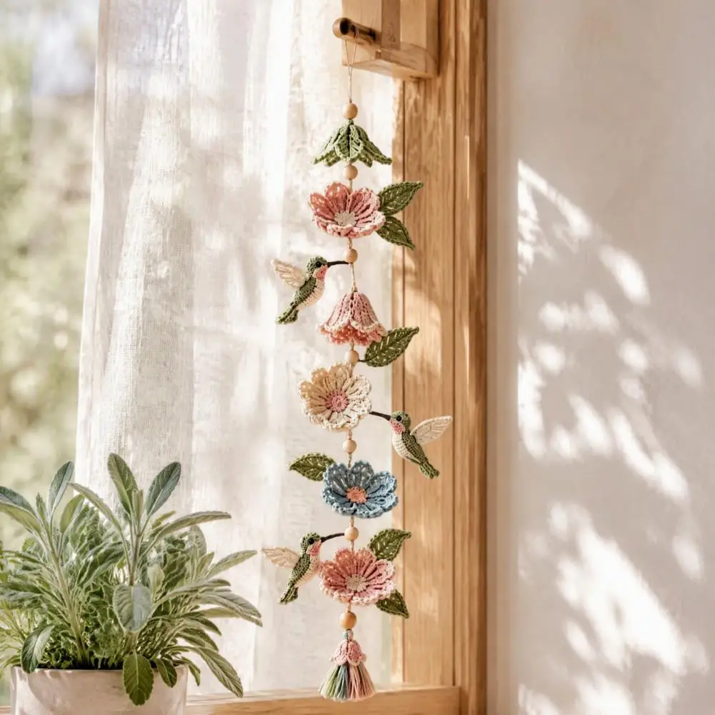 Diy Macaron Yarn Craft Diy Crochet Kit Set Decorative Handmade Hanging Ornaments Butterfly Garden Cascade with Step-by-step