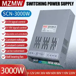 MZMW SCN-3000 alimentatore Switching 3000W corrente di tensione regolabile AC/DC 15V/24V/36V/48V/72V/110V/220V 220VAC SMPS per motore