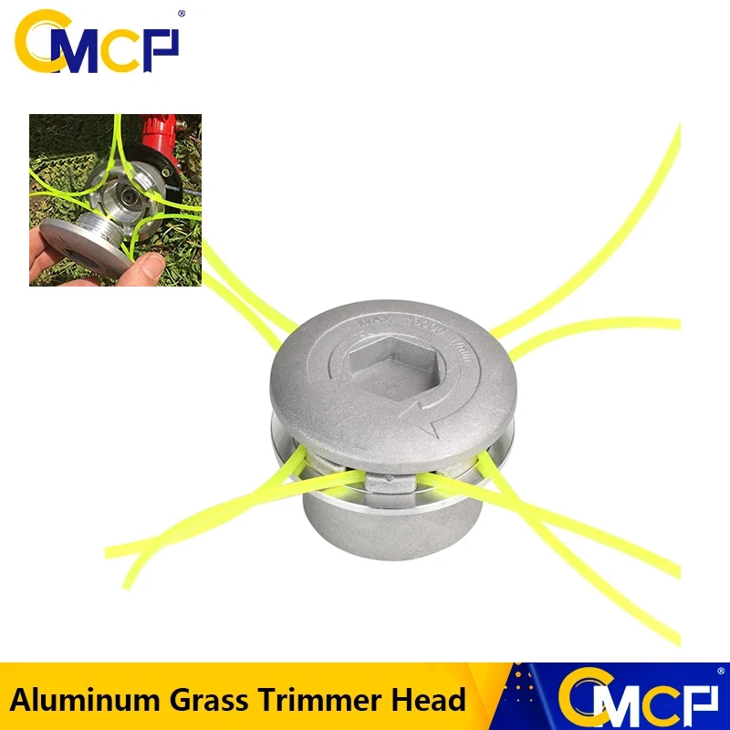 

Universal Aluminum Trimmer Head With Four String Set Garden Grass Brush Cutter Accessories Durable Strimmer Head For Lawn Mower