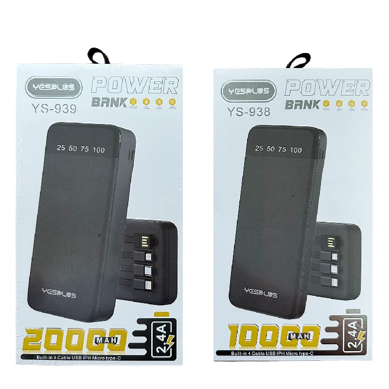 

10/20Ah mobile power supply PD10W/20W fast charging 4 cables are suitable for Apple phones Huawei phones headphones tablets