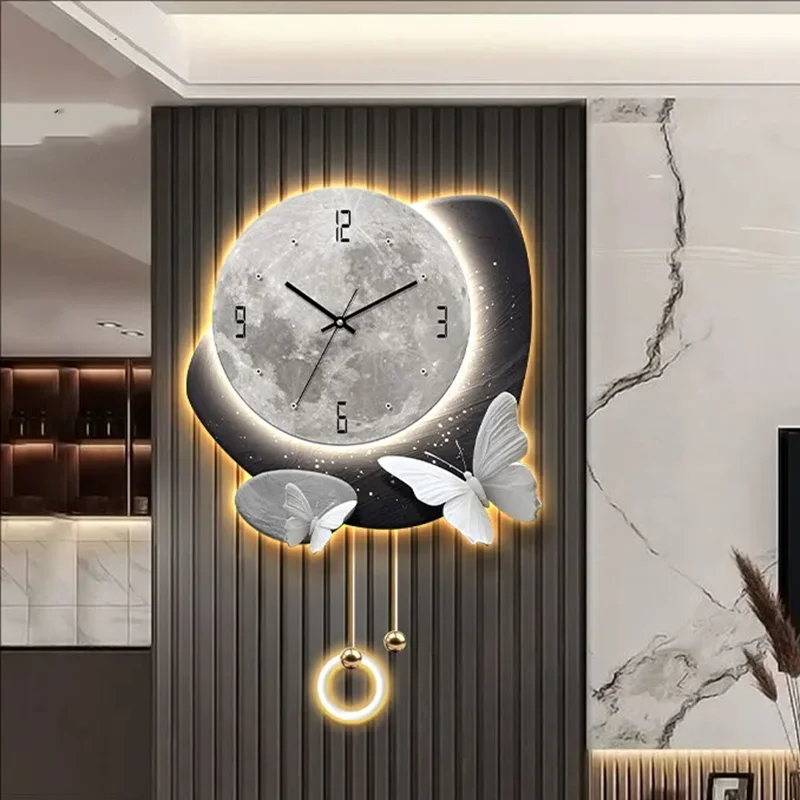 Modern Digital Clock Wall Living Room Luxury Aesthetic Bedrooms Design Creative Wall Watch Restaurant Reloj Pared Home Design