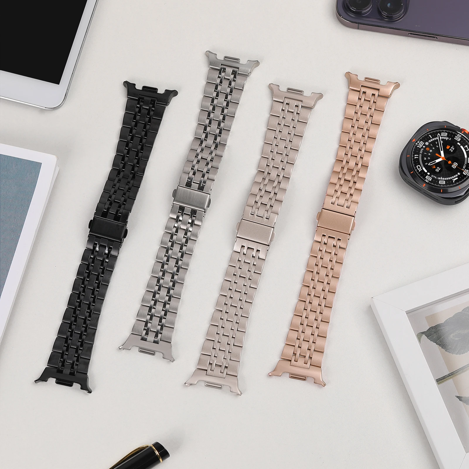 Metallarmband für Samsung Galaxy Watch 8 40 mm 44 mm, Edelstahl-Armband, Correa für Samsung Watch 8 Classic 46 mm Band