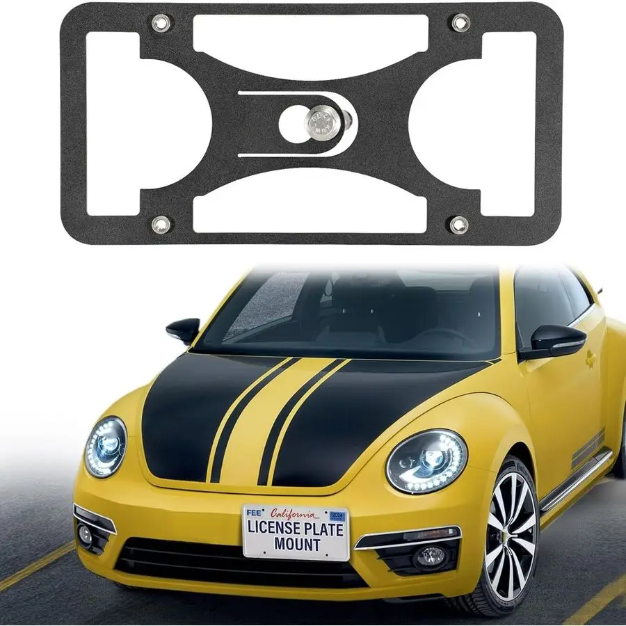 

Drill Front License Plate Bracket Mount Kit Compatible with Volkswagen Beetle 20122020 Installs in SecondsFront Bumper License P