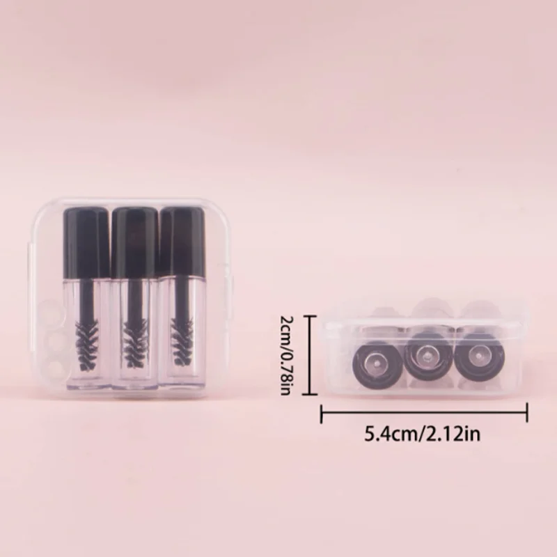 

56pcs 0.8ml Empty Wand Eyelash Cream Container Bottle Free Storage Box
