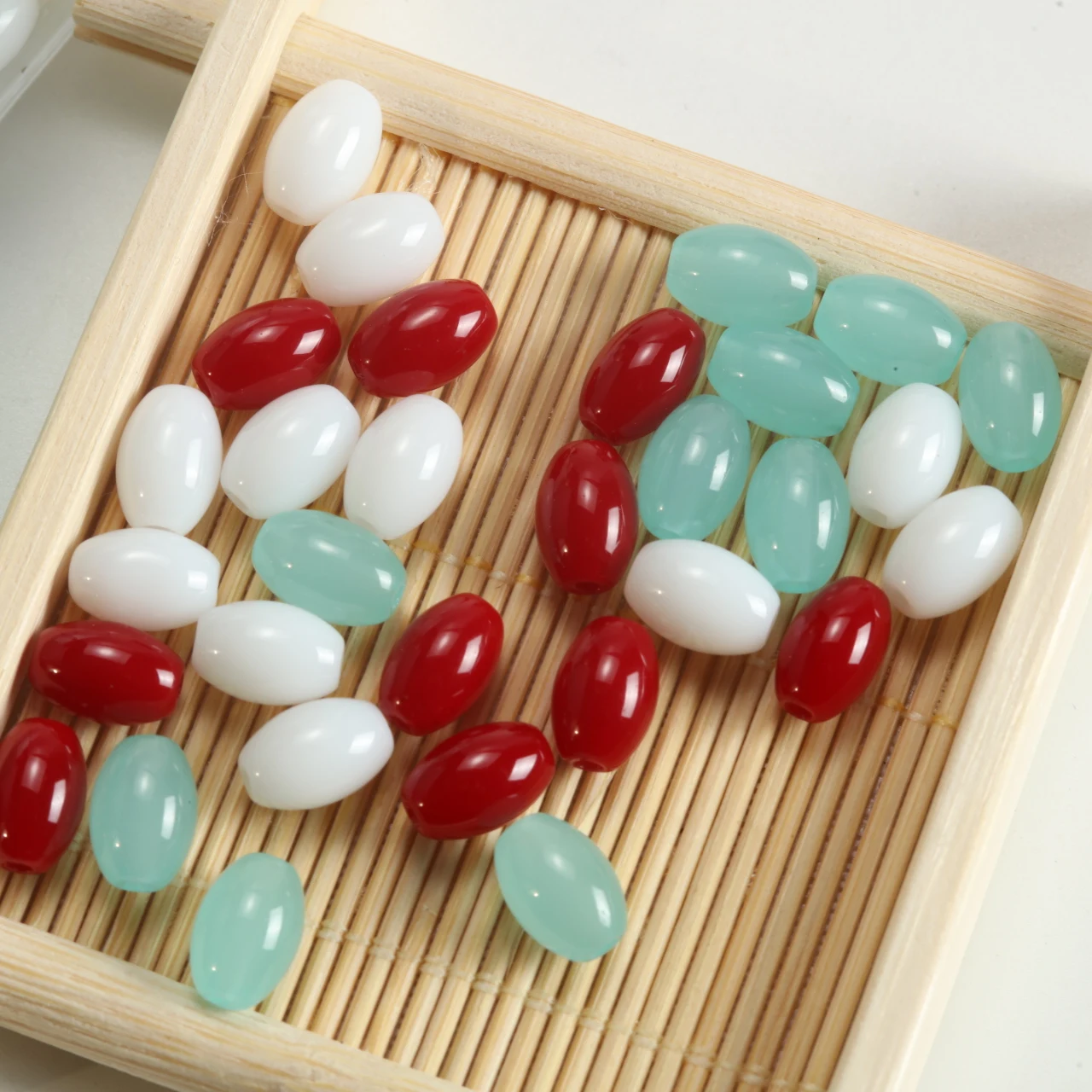 Oval Rice Grains Glass Beads 6x9mm 80-640pcs Bulk Loose Spacer Beads Handmade DIY Bracelet  For Jewelry Making Supplies