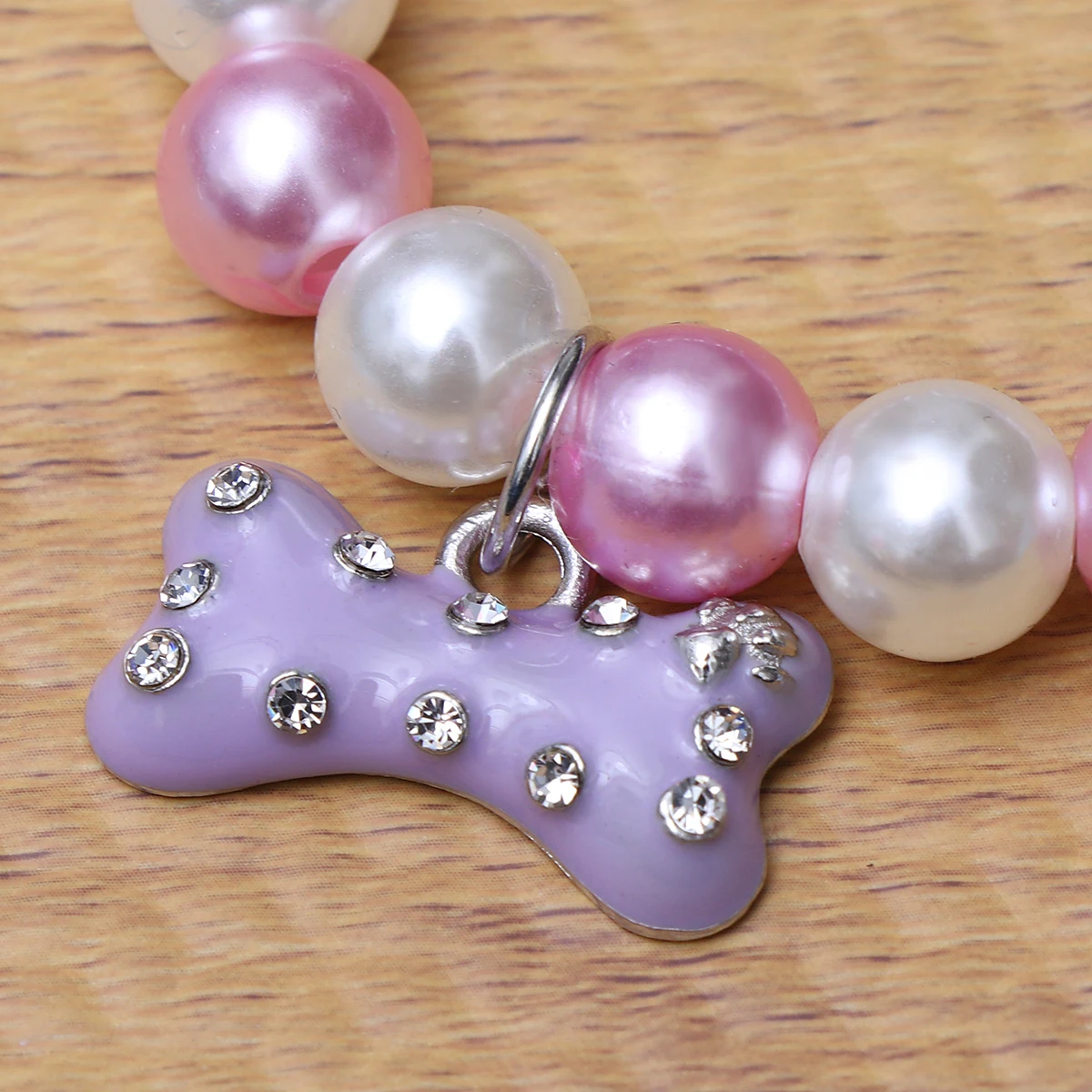 

Lovely Bowknot Pearls Jewelry For Dogs Puppies Party Wedding Holiday Gift Light Purple Pcs Dog Necklace Cat Pet Pendant