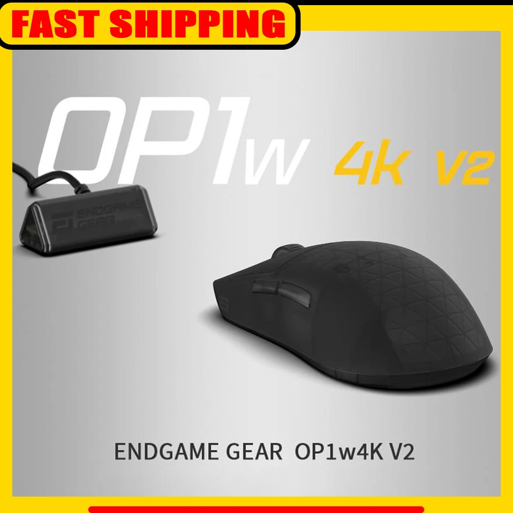 Endgame Gear OP1w 4K V2 Mouse Dual Mode Wireless Mouse Paw3950 4000Hz Polling Rate Lightweight Gaming Mice PC Accessories