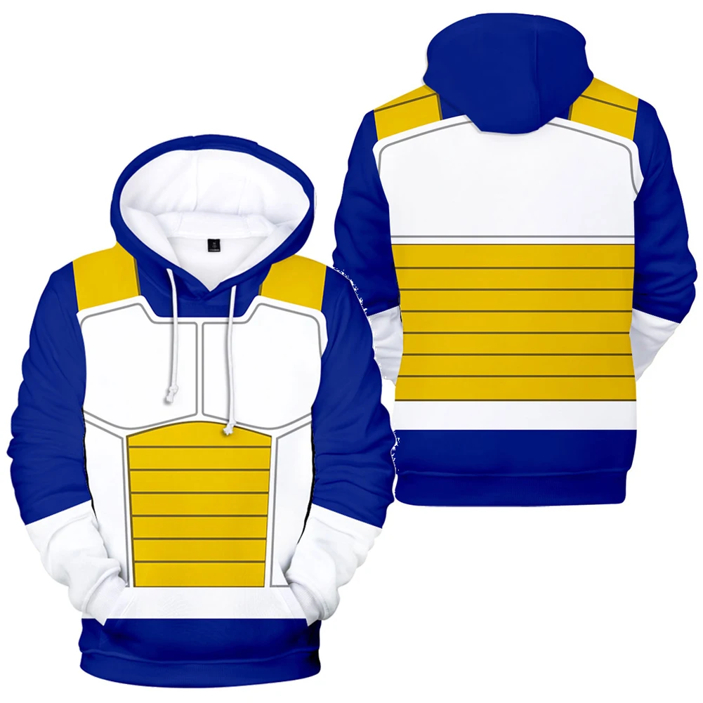 Vegeta IV Cosplay Bluza z kapturem z nadrukiem 3D Mężczyźni Kobiety Casual Streetwear Pullover