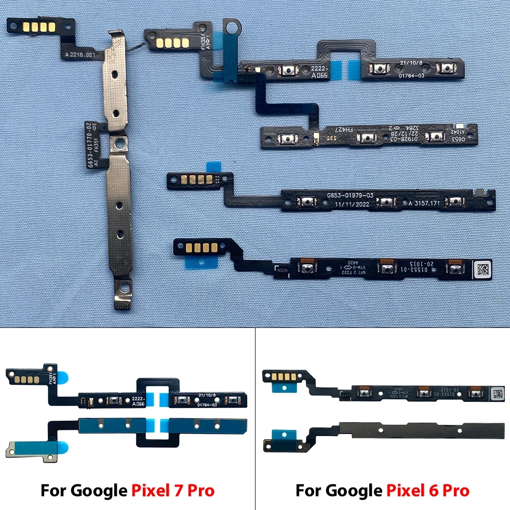 Volume Button Power Switch On Off Button Flex Cable For Google 5/5A/5 Pro/7A/8/8 Pro/9/9 Pro/9 Pro XL/6/6A/6 Pro/7/7 Pro