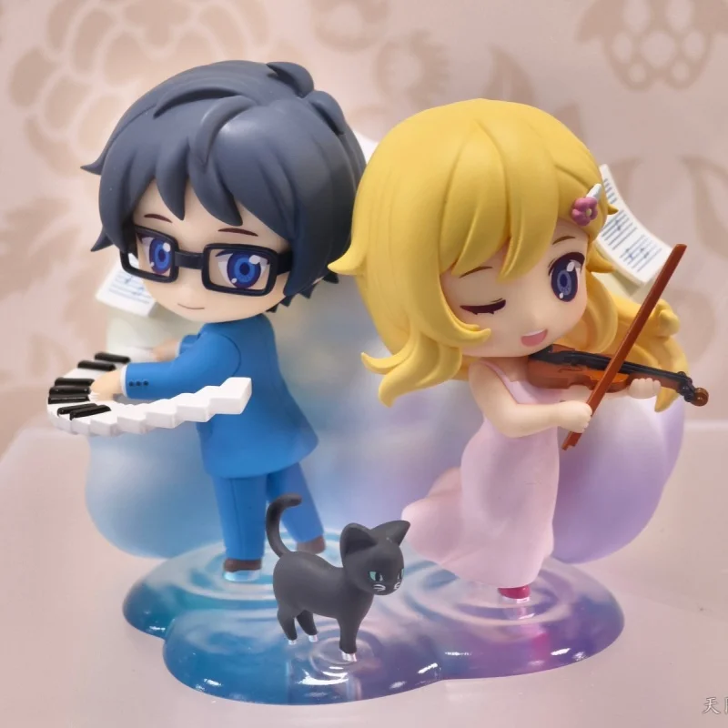 

Original 8.5cm Gsc Your Lie In April Arima Kousei Miyazono Kaori Q Version Set Anime Figure Modle Desktop Ornament Toys