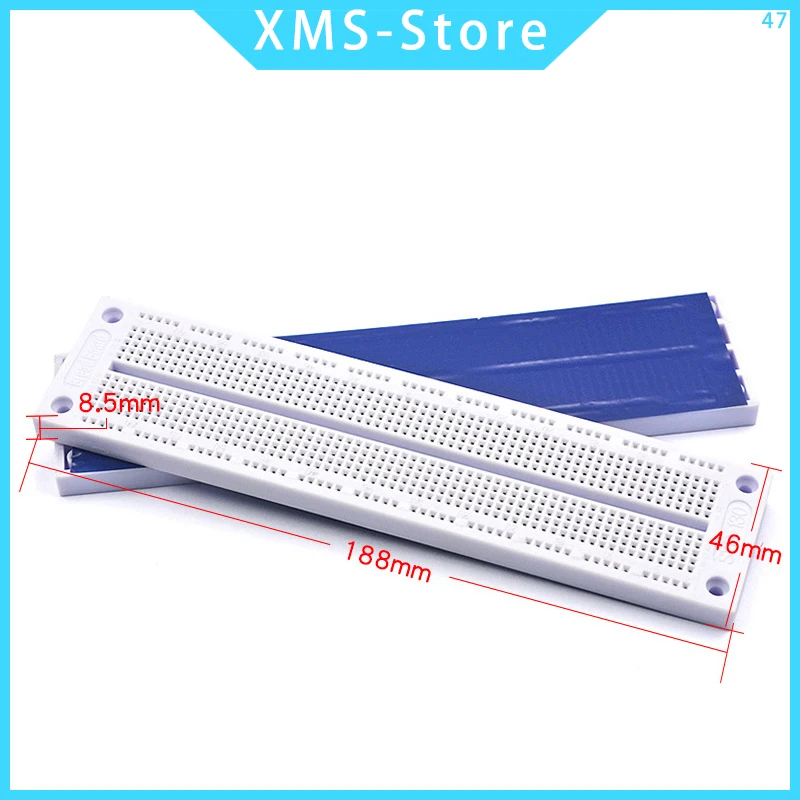 SYB-130 Breadboard 130 Tie-points Hole Circuit PCB Protoboard 188MM*46MM*8.5MM Test Bread Board Universal Plate Power Module