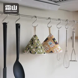 SHIMOYAMA Triangle Pot Cap Oven Gloves Kitchen Anti-Scald Pot Handle Cover Finger Protector Heat Insulation Microwave Mitt Clip