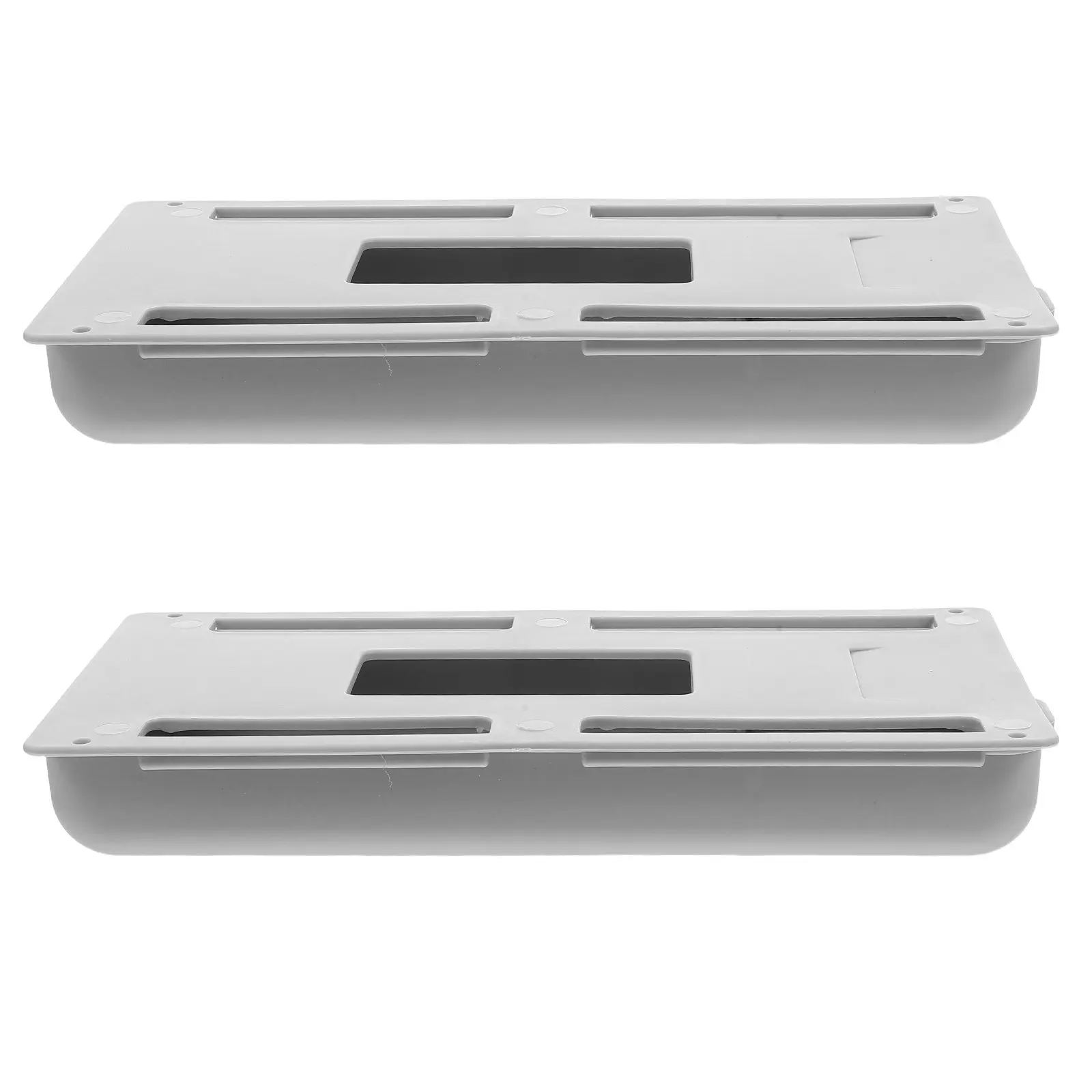 2Pcs Under Table Drawer Self Adhesive Compact Slide Out Storage Box for Office Supplies Desk Organizer Space Saving Design