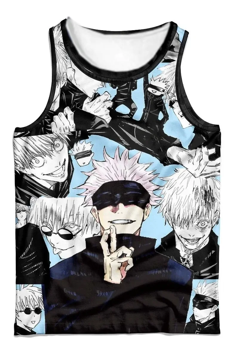 Adult and Children Jujutsu Kaisen Multi-form 3D Printed Anime Sleeveless Vest, Shorts, Friends