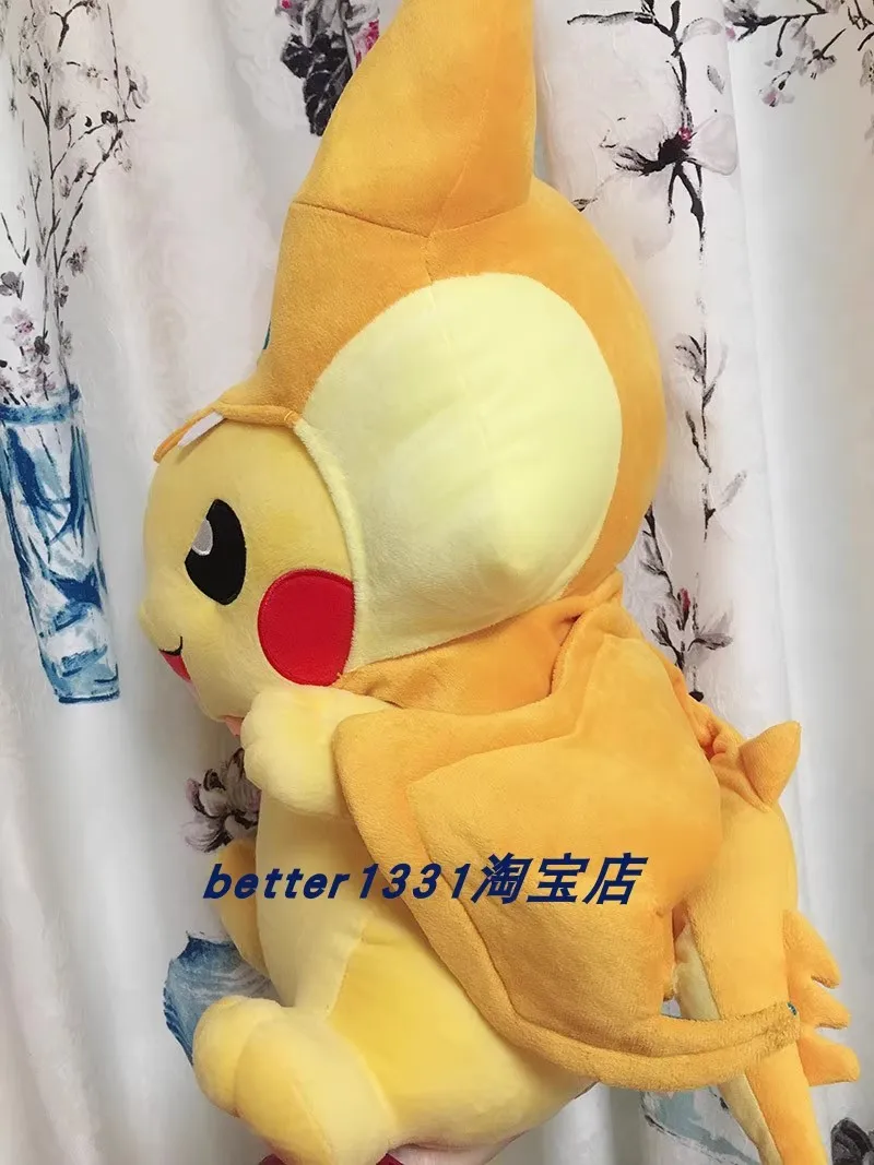 Nieuwe Originele Pokemon Grote Charizard vermomd als Pikachu 52 CM Zachte Knuffel Pop Knuffels Verjaardagscadeau Voor kind