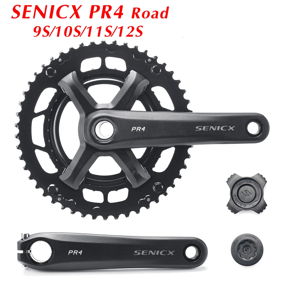 SENICX PR4 Road Bicycle Crank Set 165MM/170mm/175MM  Double Disc 50-34T Chainring