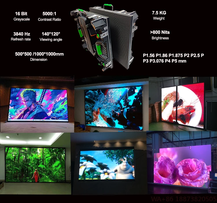 

LED Display P1.56 P1.86 Indoor Small Pitch High-definition Advertising Electronic Screen