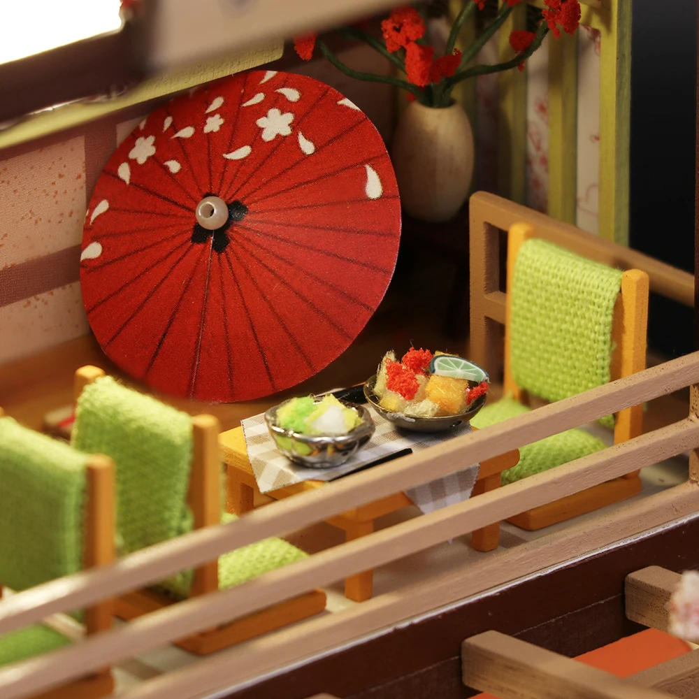 Cutebee Doll House Furniture Miniature Dollhouse DIY Miniature House Japanese architecture Toys for Children