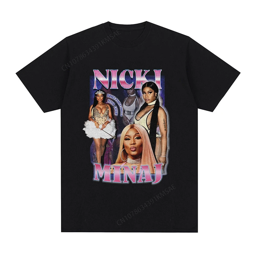 Nicki Minaj Graphic T-shirt Hip Hop Vintage T Shirt Men Women Casual Cotton Oversized Short Sleeve T-shirts Harajuku Streetwear