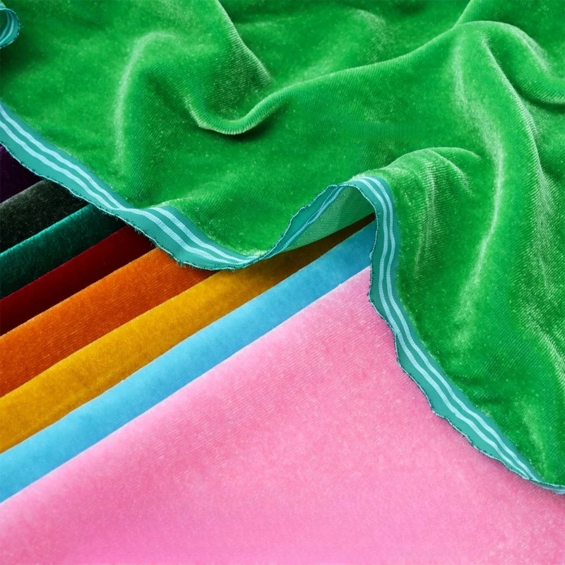 

Woven Non Elastic Korean Velvet Fabric for Velour Dress Clothing Fabrics By The Meter Diy Sewing Material Cloth Wholesale