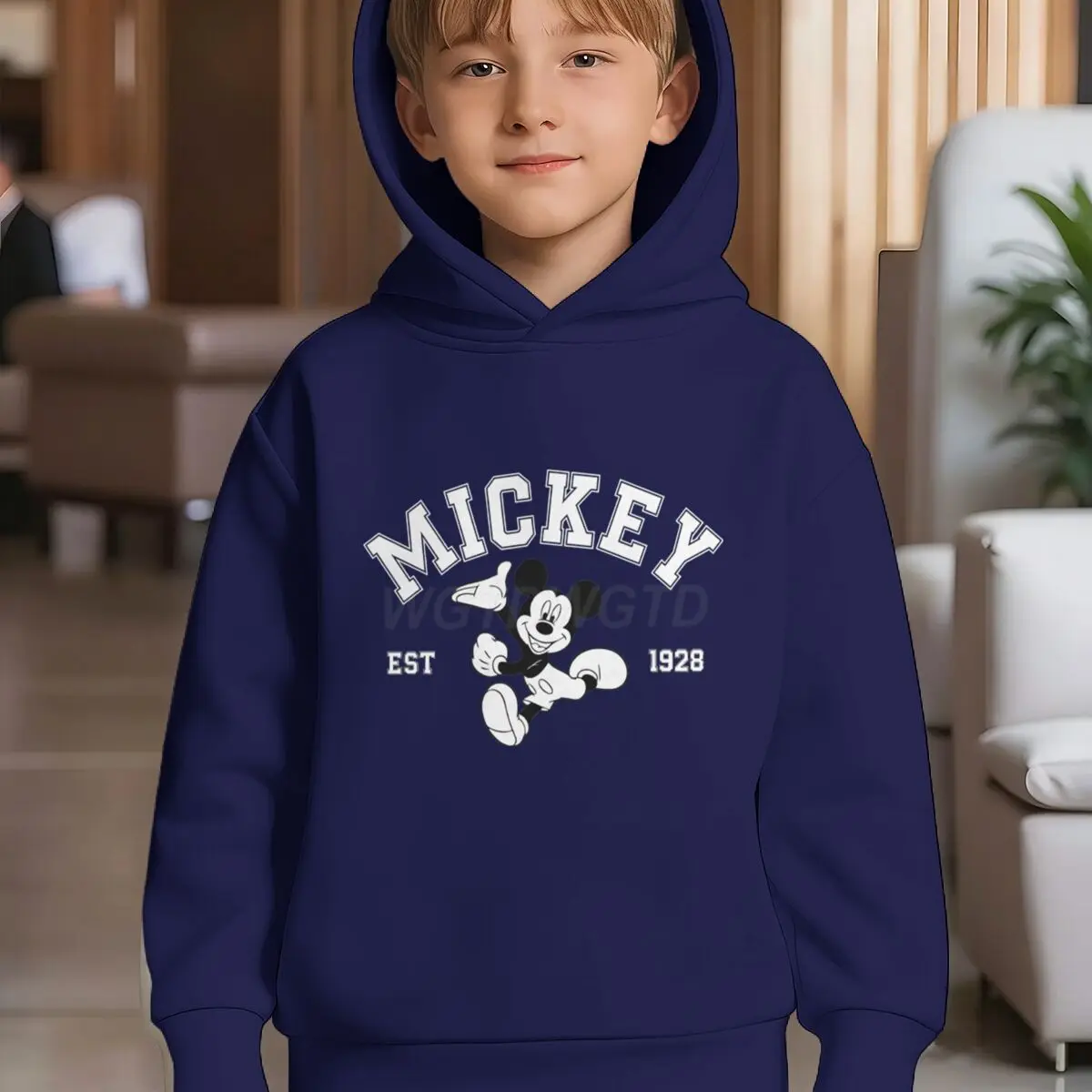 

Cartoon Mickey Mouse Graphic Hoodie Kids Funny Characters Cartoon Sweatshirt Mickey Hooded Top for Fans Baby Girl Boy Clothes
